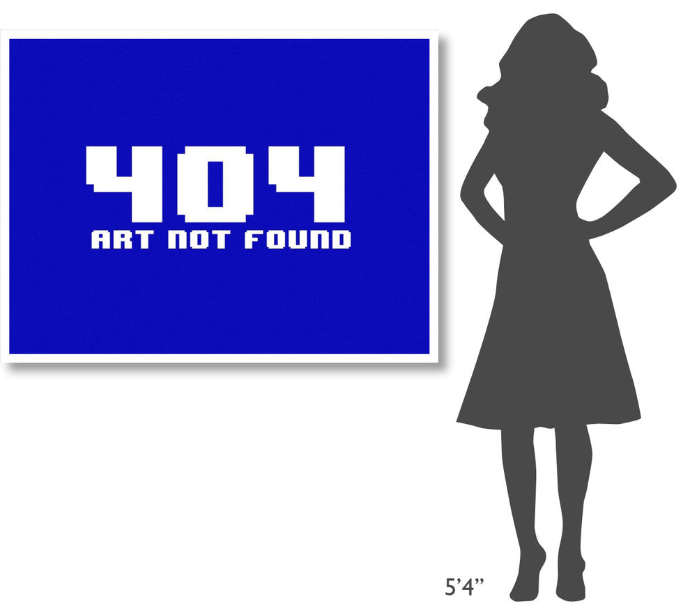 "Virtual Messages in the Real World - 404 Rectangle Blue" Paper Art, 50"x38"