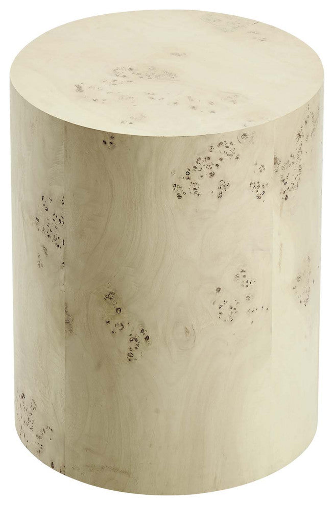 MODWAY Cosmos 16" Round Burl Wood Side Table