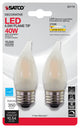 4.5W CA10 LED, Frost, Medium Base, 2700K, 120V, 2-Card