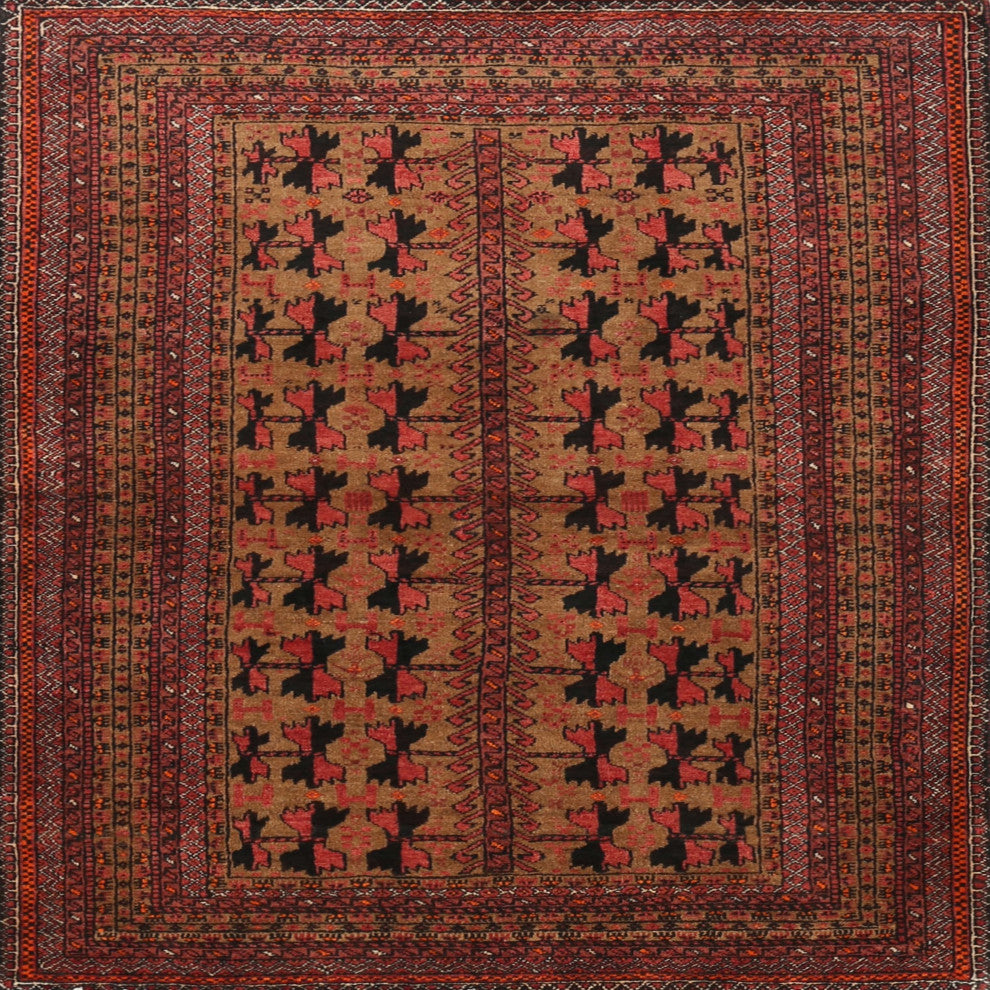 Ahgly Company Indoor Square Traditional Area Rugs, 7' Square