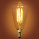 Squirrel Cage Teardrop 40 Watt Edison Bulb, E12 Base, Set of 6
