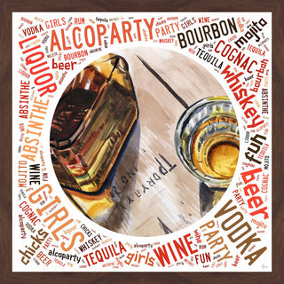 "Bourbon Night" Framed Painting Print, 32"x32"