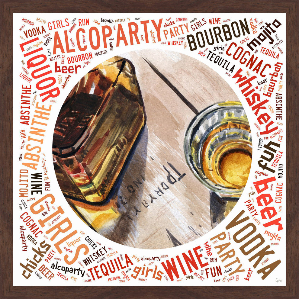 "Bourbon Night" Framed Painting Print, 32"x32"