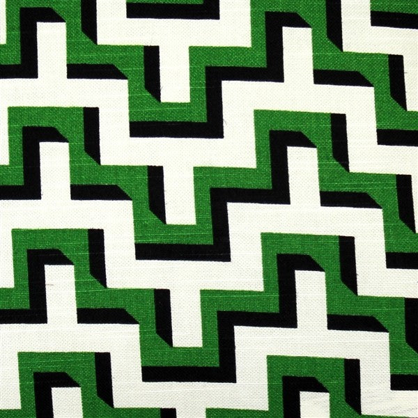Emerald Black Zig Zag Throw Pillow, 16x16
