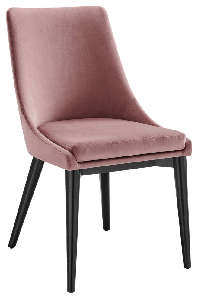 Viscount Accent Performance Velvet Dining Chairs, Set of 2, Dusty Rose