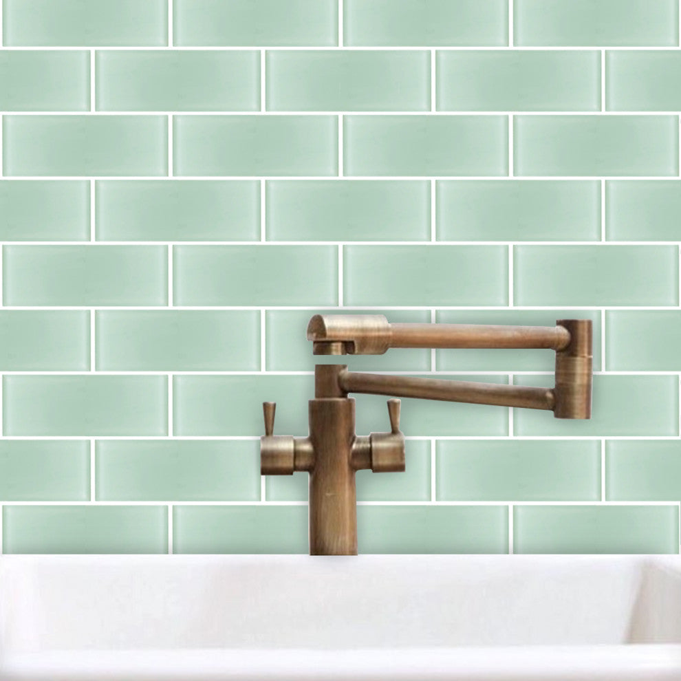 3x8 Seafoam Tile, Seafoam