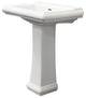 Two-Piece Avalon Pedestal Lavatory, White, 4" Faucet Hole