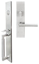 Stockholm Lever, Mortise Entry Handleset, LHR, Satin Stainless Steel