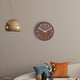 Precious 20" Wooden Wall Clock With Raised Metal Numbers, Brown