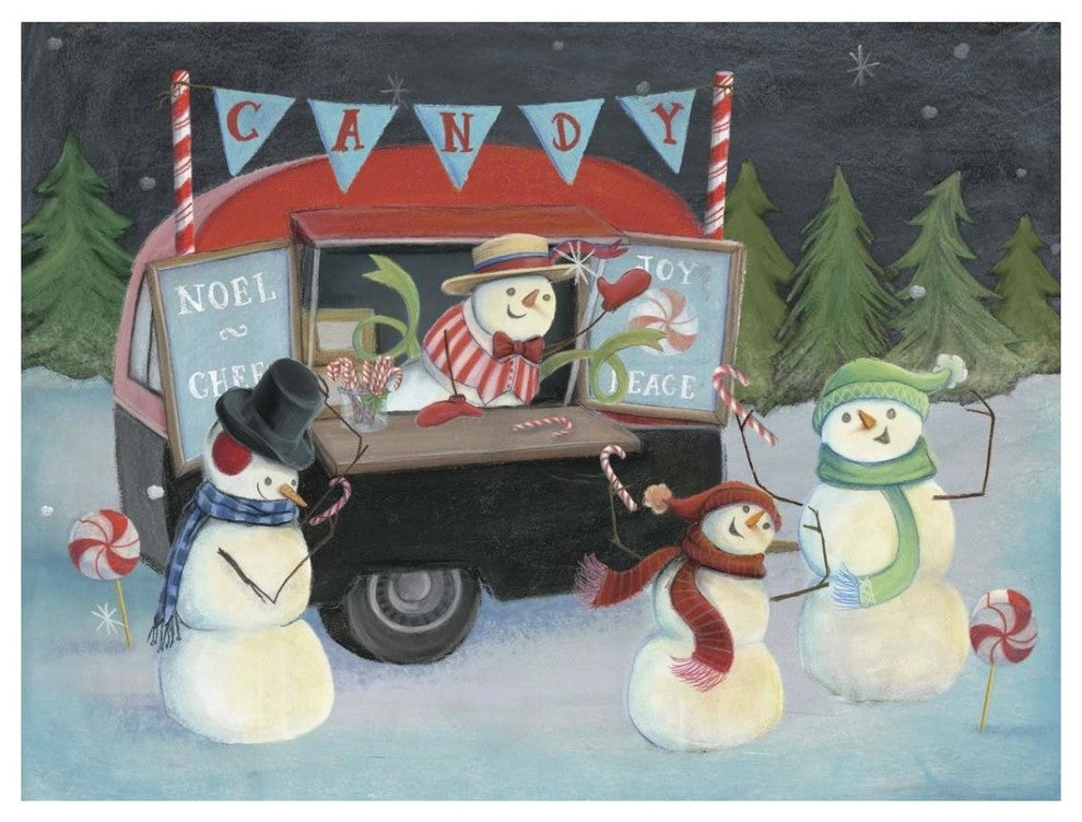 "Christmas on Wheels I Light" Digital Paper Print by Mary Urban, 18"x14"
