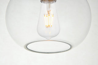 Dakota 1-Light Black Plug-In Pendant With Clear Glass