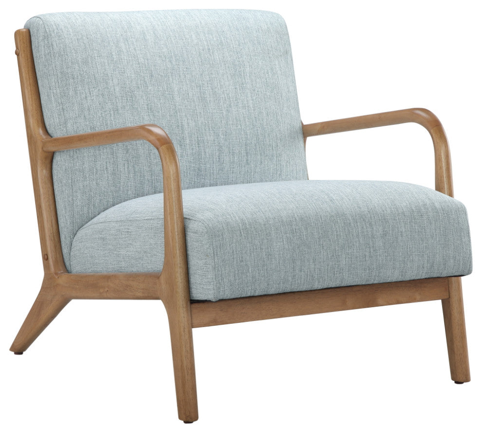 INK+IVY Novak Mid-Century Modern Accent Armchair, Light Blue