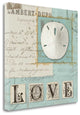 24" Vintage Inspired Beach Journal Giclee Print on Gallery Wrap Canvas Wall Art
