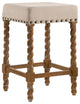 Thomasville Rta Stool 24", Natural Oak and Linen