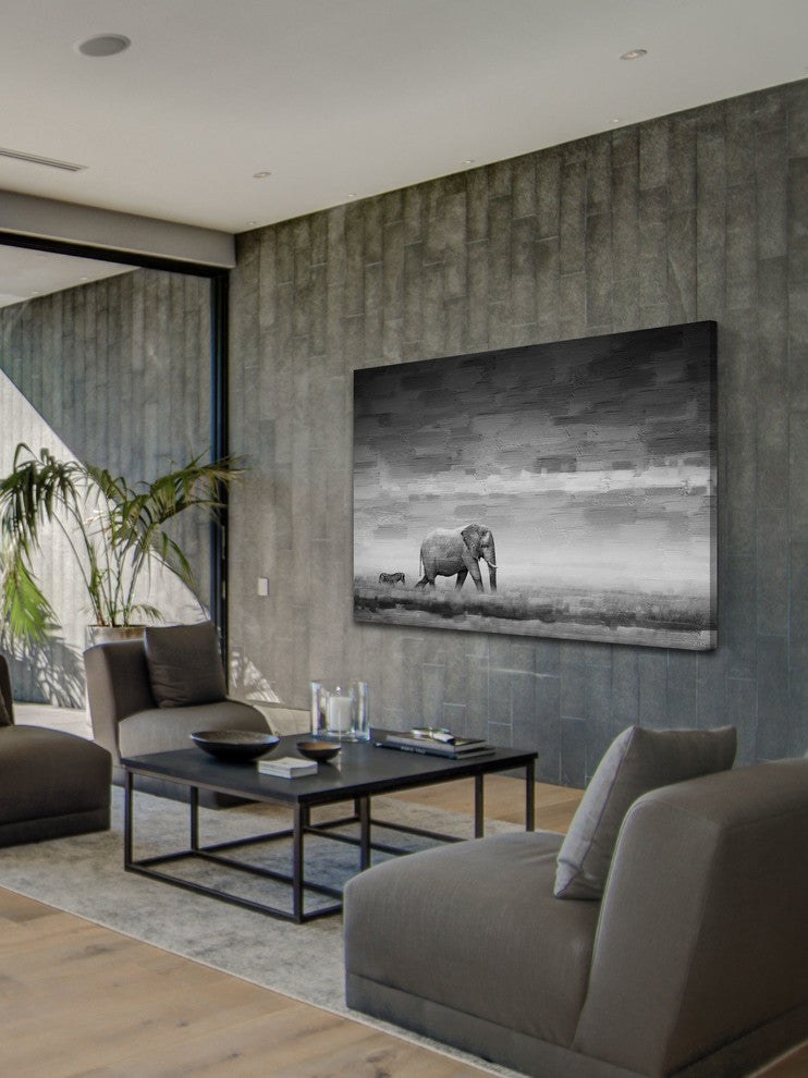 "Elephant" Fine Art Canvas Print, 18"x12"