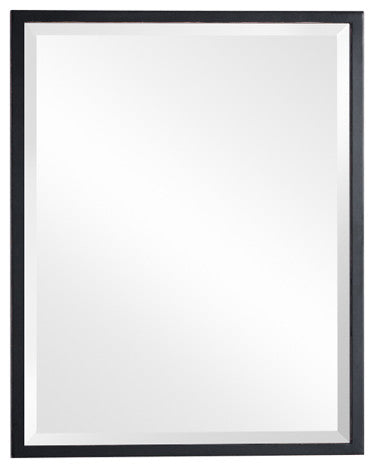 Urban Steel 1" Decorative Mirrors, Black, 24"x36"