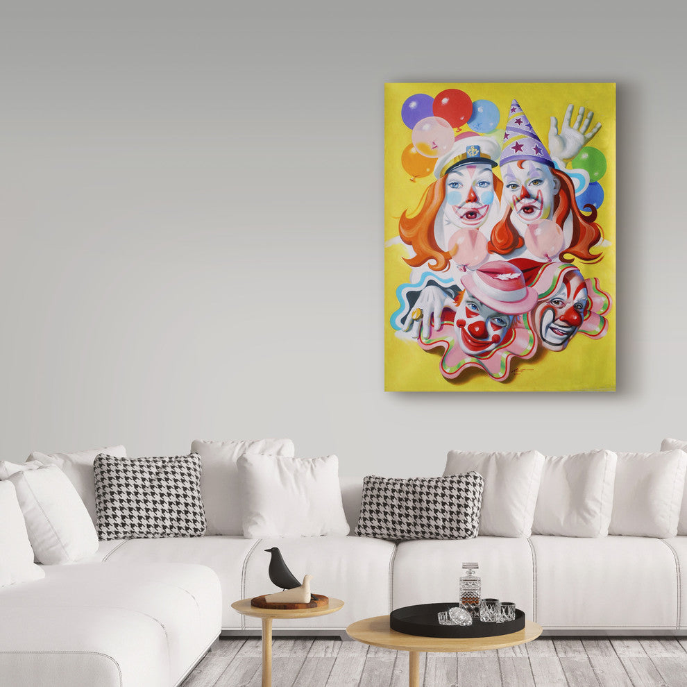 "Clown Portrait" by D. Rusty Rust, Canvas Art