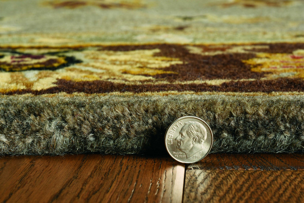 HomeRoots 5' x 8' Wool Grey or Mocha Area Rug
