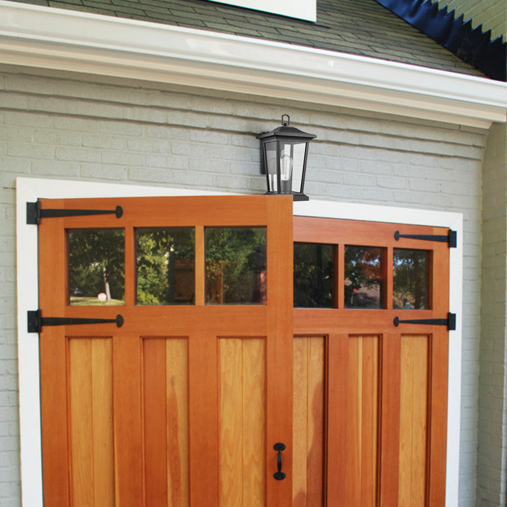 Industrial Outdoor Wall Sconce Light Black Exterior Lantern