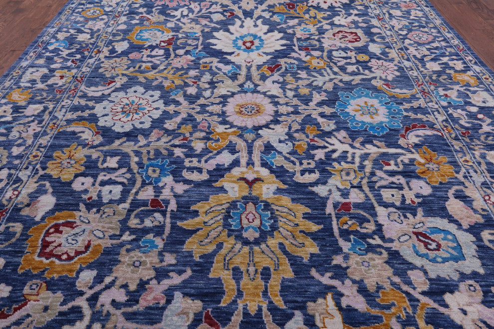 Turkish Oushak Handmade Wool Rug 10' 0" X 14' 1" - Q13443