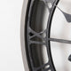 Mething Gray Wood and Black Metal 25" Round Wall Clock