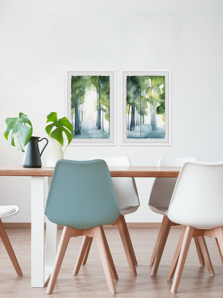 Through the Haze II Diptych, 24"x18"