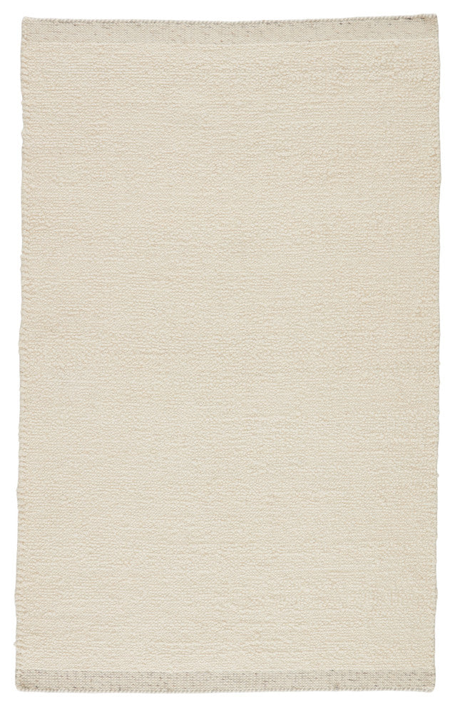 Jaipur Living Alondra Handmade Solid Cream Rug, 9'x12'