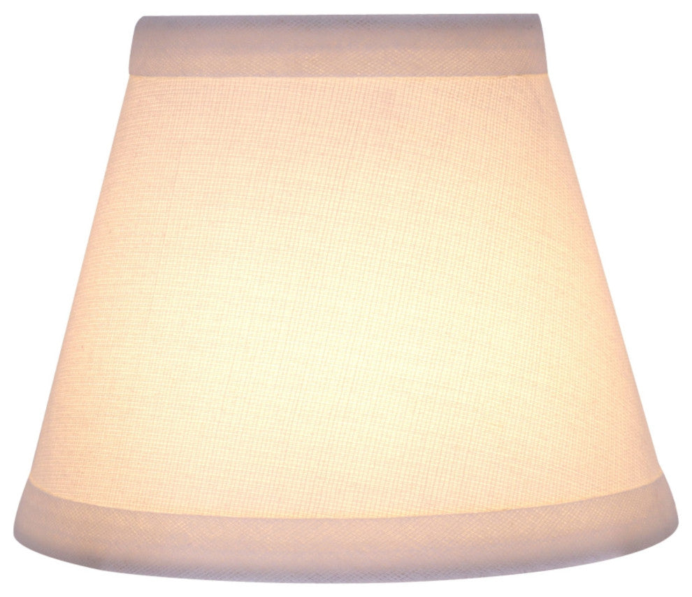 32059-9 Small Hardback Empire Chandelier Clip On Lamp Shade Off White 3"x5"x4"