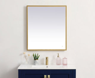 Modern Brass Led Mirror