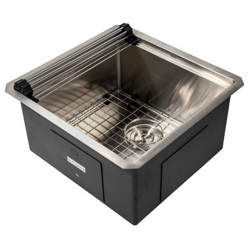 Nantucket Sinks SR-PS-1919-16 Prep-Station Stainless Steel Entertainment Sink