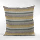 Plutus Blue Tracks Stripe Luxury Throw Pillow, 26"x26"