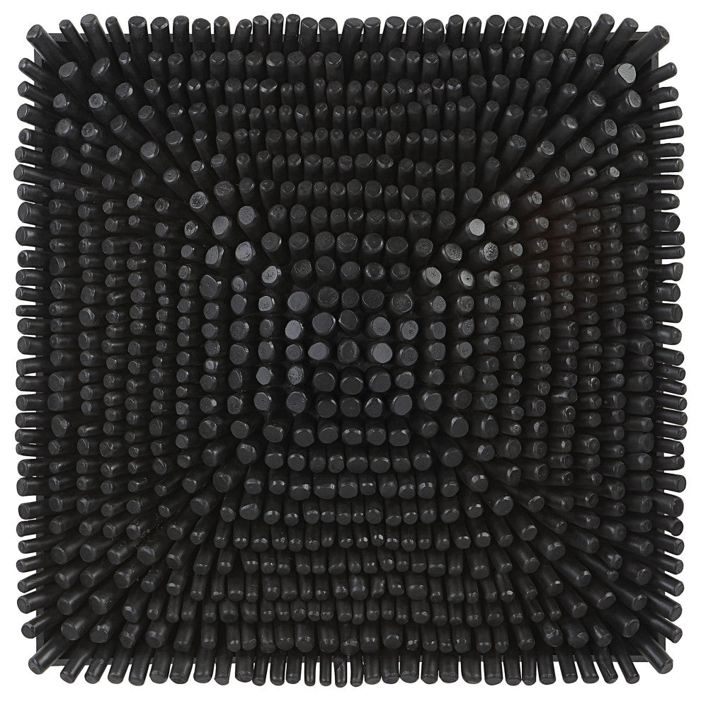 Uttermost PortSide Black Wood Wall Panel