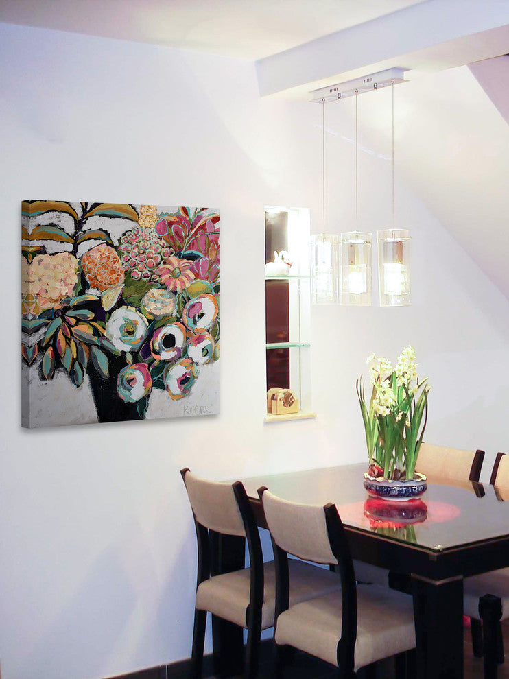 Marmont Hill, "Spring Bouquet" by Michelle Rivera Print on Wrapped Canvas, 48x48
