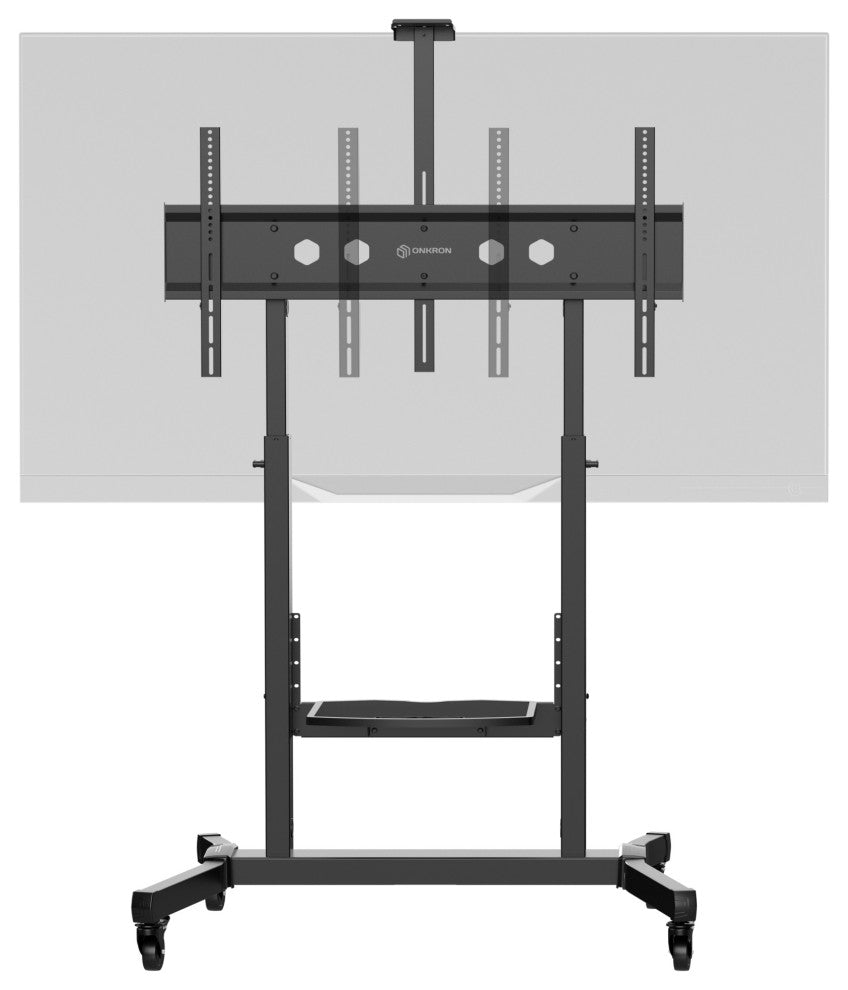 ONKRON Mobile TV Stand Mobile TV Cart for 50" - 100" Screens up to 265 lbs Black