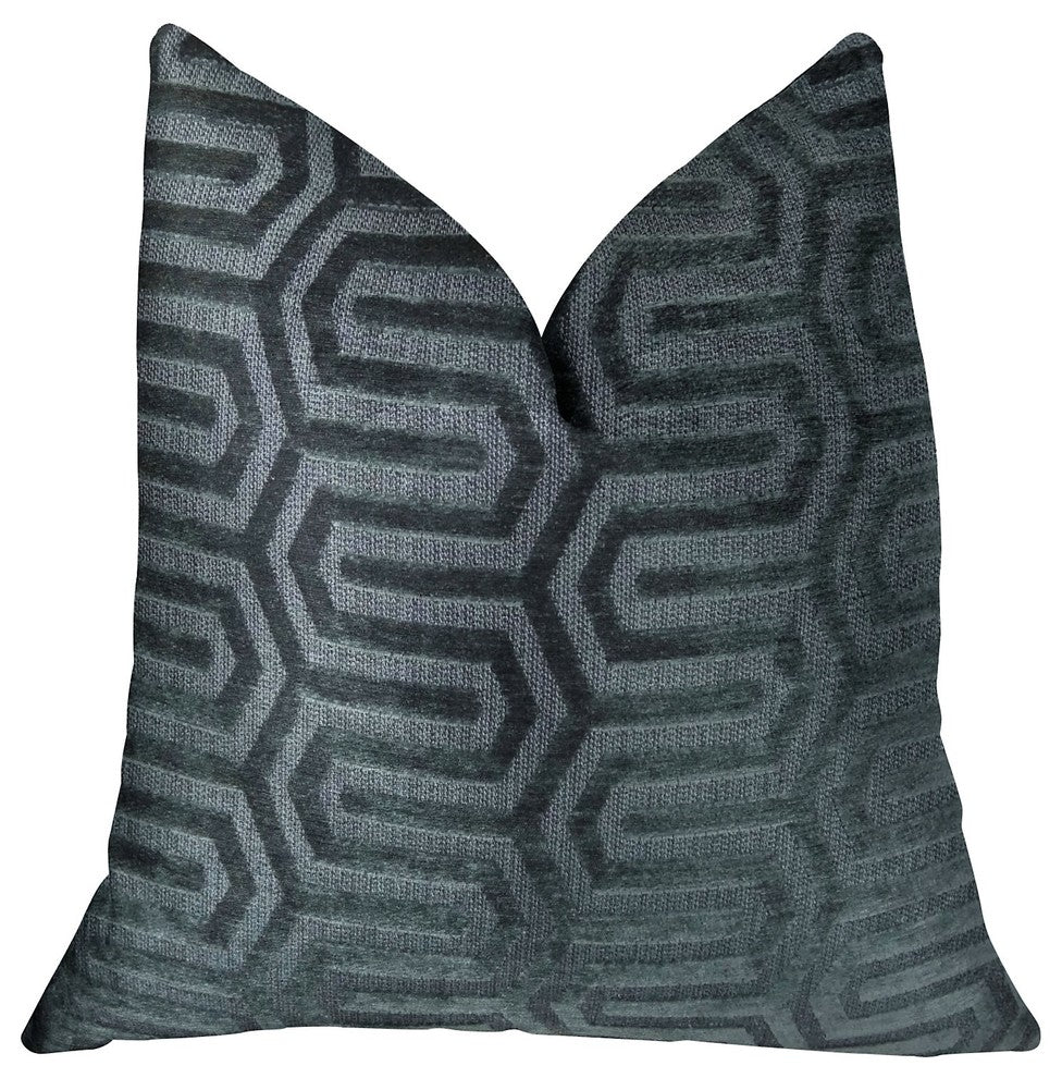Lombard Street Gray Handmade Luxury Pillow, 20"x30" Queen