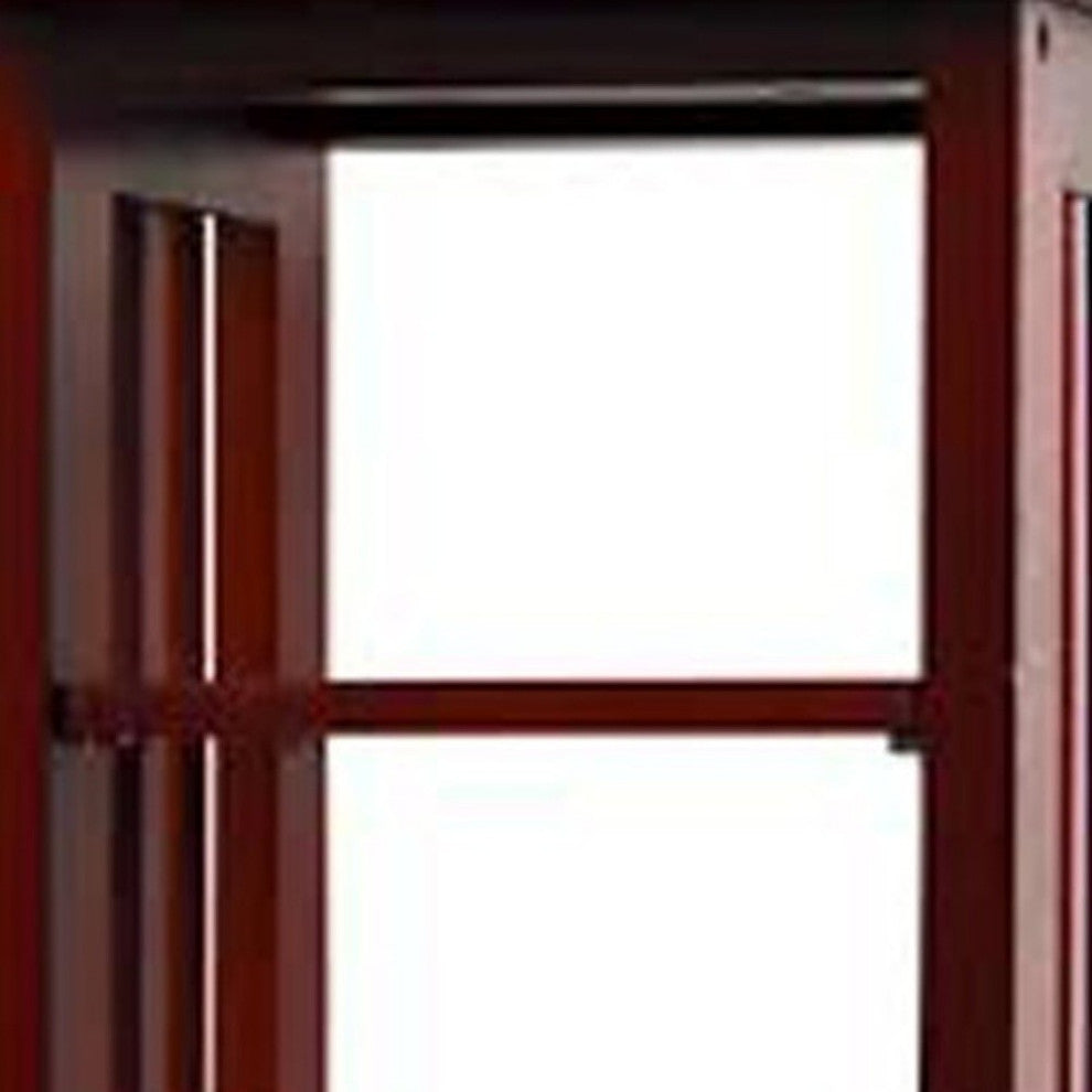 Dark Cherry Mission Style Five Shelf Tower Bookcase