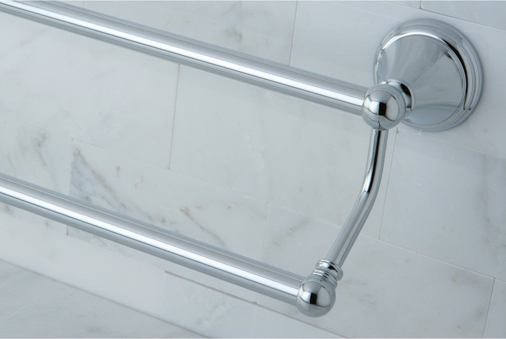 Kingston Brass 24" Dual Towel Bar, Polished Chrome