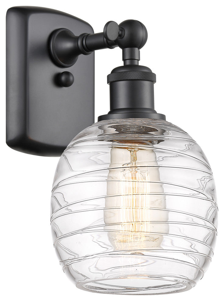 Innovations 516-1W-BK-G1013 1-Light Sconce, Matte Black