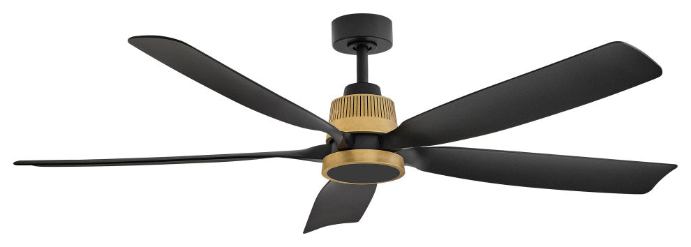 Hinkley Bodin 64" Led Smart Fan, Heritage Brass