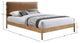 Asher Upholstered Bed, Cognac, Queen, Vegan Leather