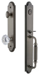 Arc 1-Piece Dummy Handleset, F Grip and Fontainebleau, Antique Pewter, 848596