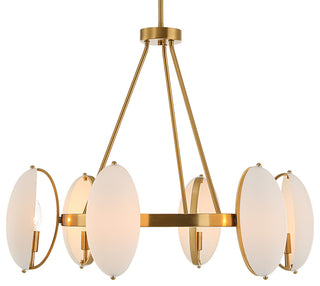 Uttermost 21379 Oviform 6 Light 30"W Chandelier - Warm Brass