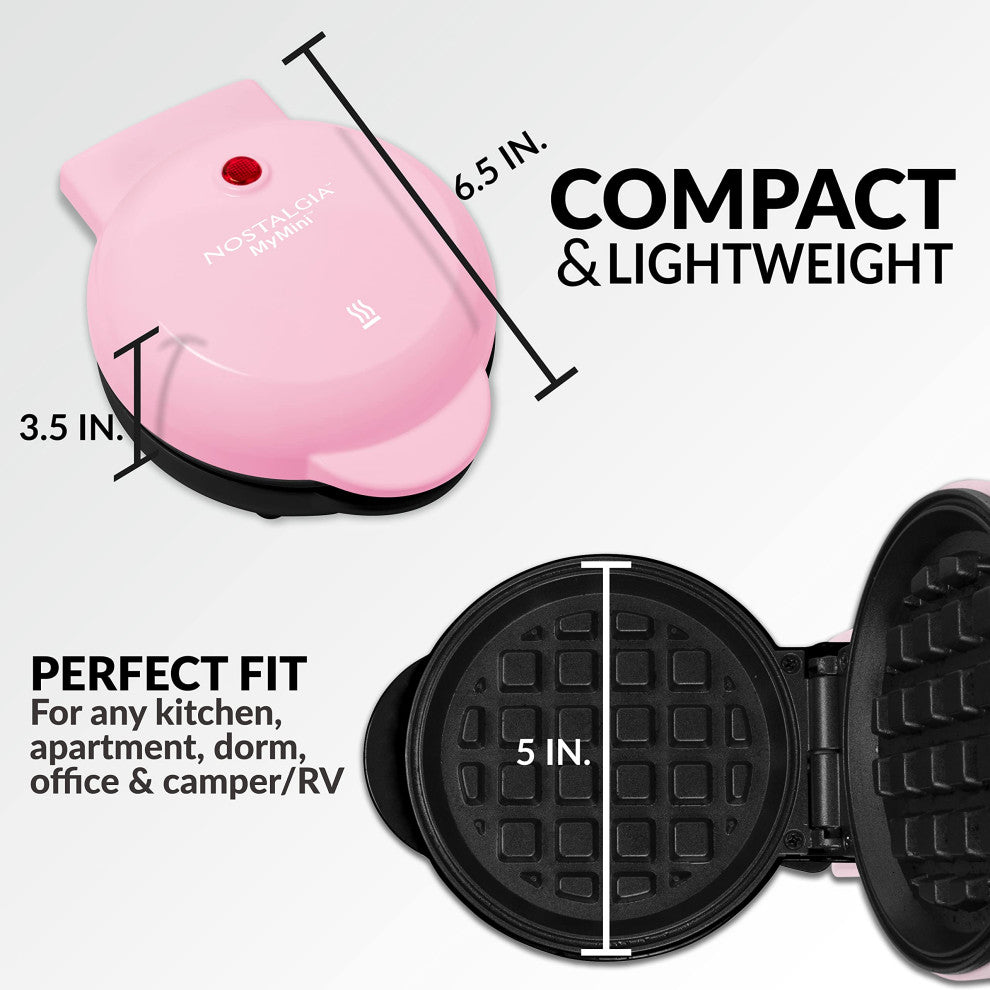 MyMini Personal Electric Animal Circus Waffle Maker, Waffle Iron, Pink