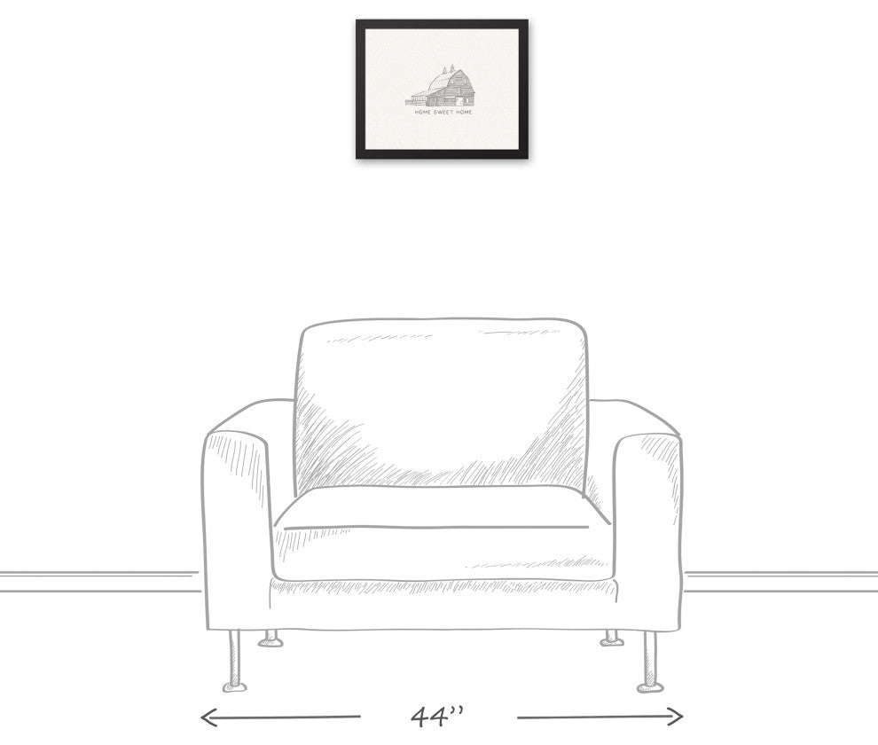 Home Sweet Home 11"x14" Black Framed Canvas