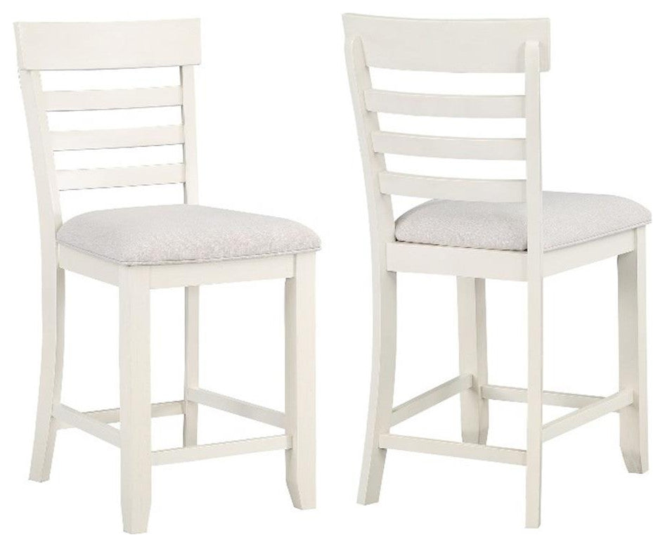 Steve Silver Hyland Off White Wood Counter Chair
