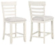 Steve Silver Hyland Off White Wood Counter Chair