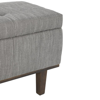 Louise Tufted Storage Bench 54", 17Hx54Wx15D, Gray