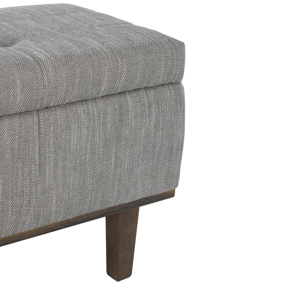 Louise Tufted Storage Bench 54", 17Hx54Wx15D, Gray