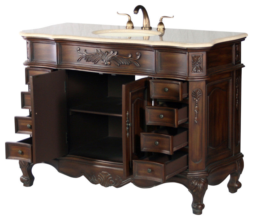 48-Inch Antique Style Single Sink Bathroom Vanity Model 2815-BE