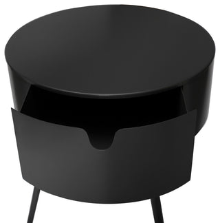 Bali Metal Side Table/Nightstand, Black